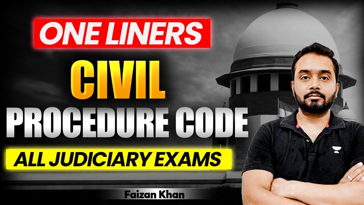 Code of Civil Procedure (CPC) | One-Liner Series for Judiciary Exams | Faizan Khan