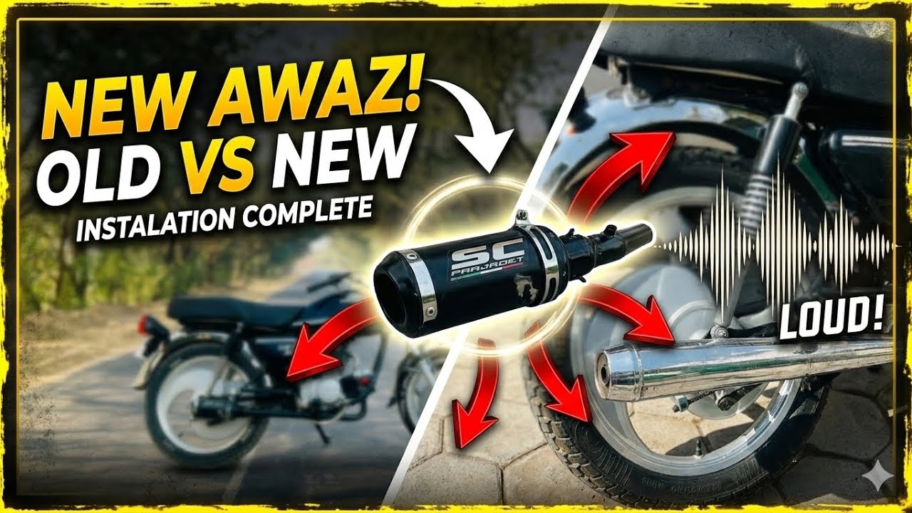 Finally New Exhaust Installed in CD 100 😍|| One In India Cd100 🇮🇳 ||