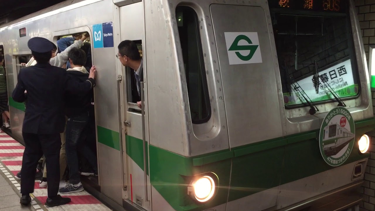 【満員】東京メトロ千代田線6000系ラストラン列車 西日暮里 発車シーン