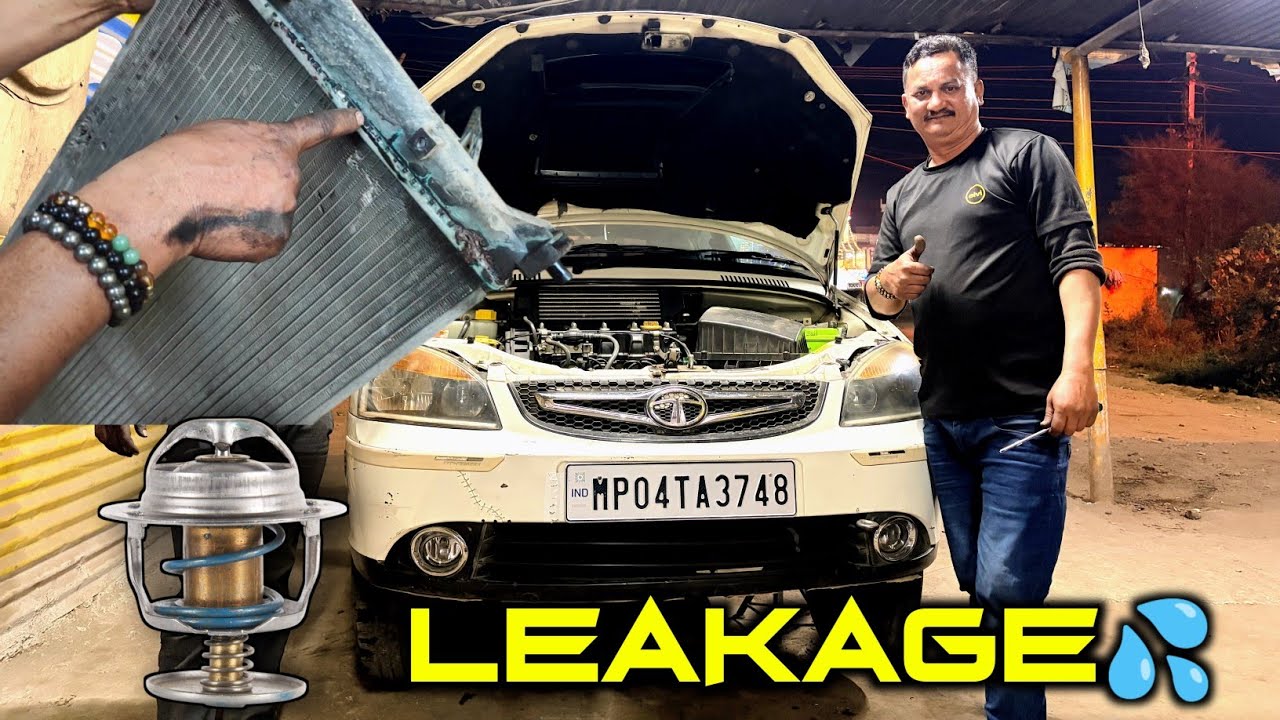 Tata Indigo ecs Coolant Leakage🚫 ||Radiator leak repair || Thermostat valve leak💦