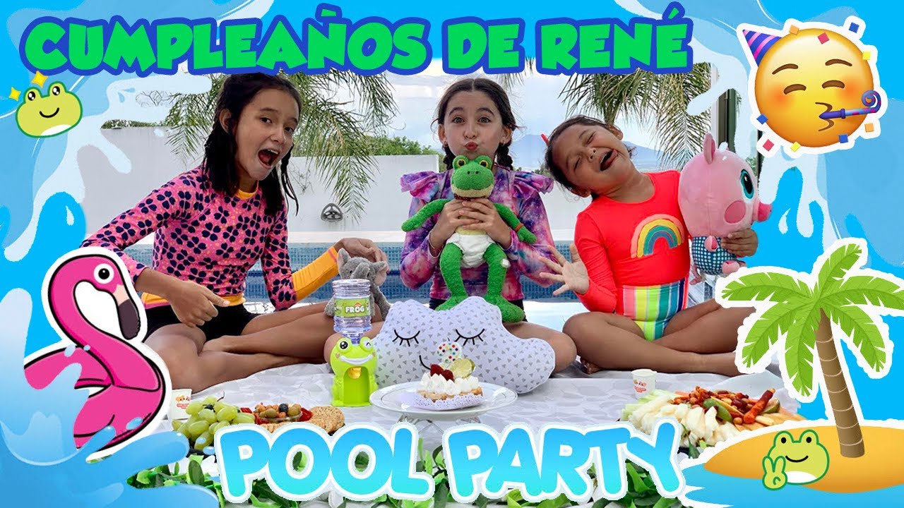 FIESTA EN LA ALBERCA 🥳🐸/CUMPLEAÑOS DE RENÉ CON REGI CHOU Y NANALAND
