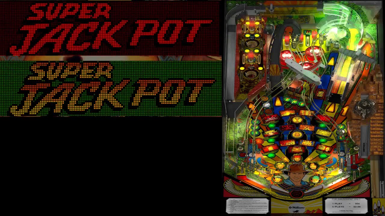 Indiana Jones Pinball Adventure (IJPA) Pin2DMD Colour DMD Beta Demo