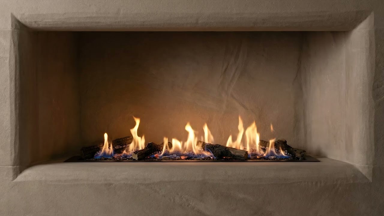 Limestone Fireplace | Modern Fireplace Ambience | 10 Hours
