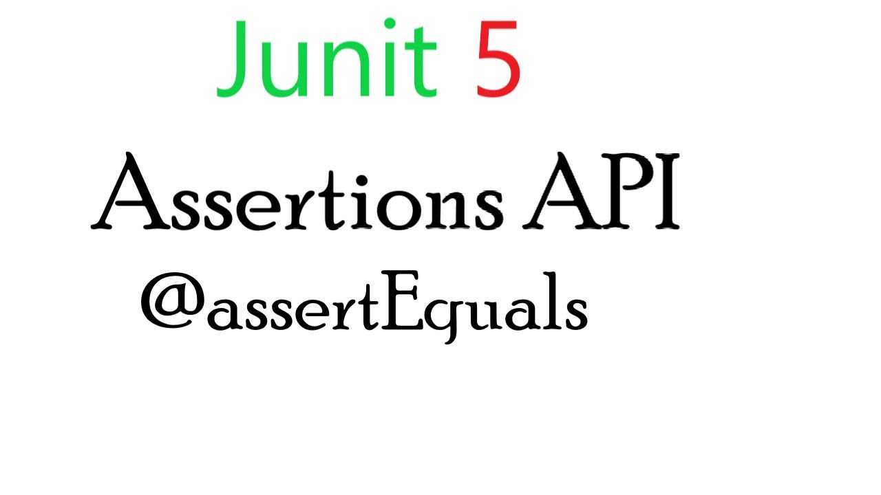 Assertions API in Junit5 | covered @assertEquals by Ponnam Jay |  java real time tools | learn junit