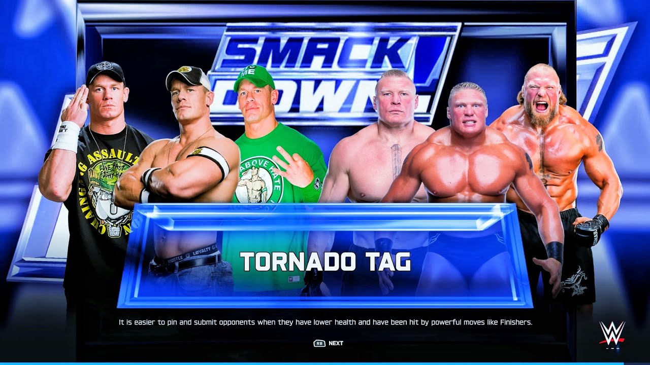 Team John Cena Vs Team Brock Lesnar - Tornado Tag Team Match | WWE 2k25 