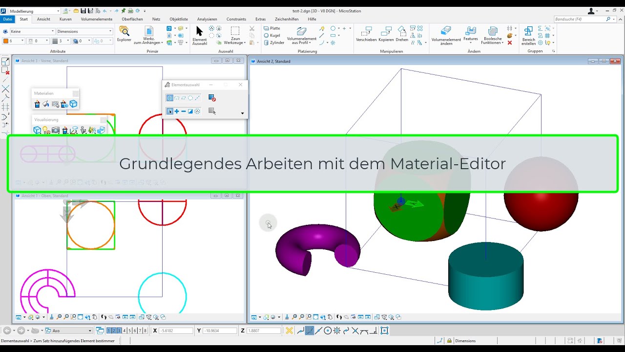 Der Material Editor (MicroStation CONNECT)