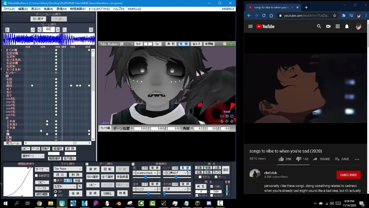 me animating therefore i am song