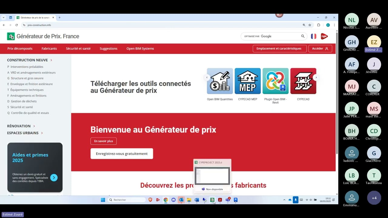 Démarrage rapide avec CYPEPROJECT