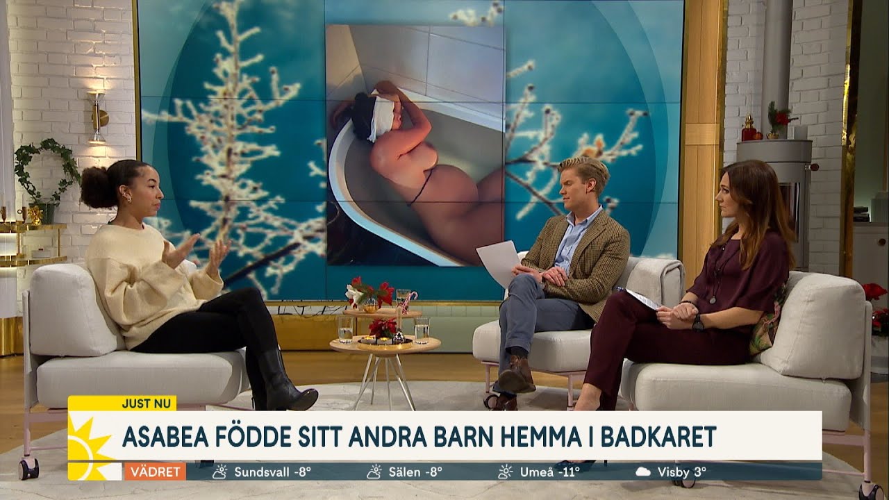 Asabea födde barn hemma i badkaret ”Kunde inte fått en bättre upplevelse”