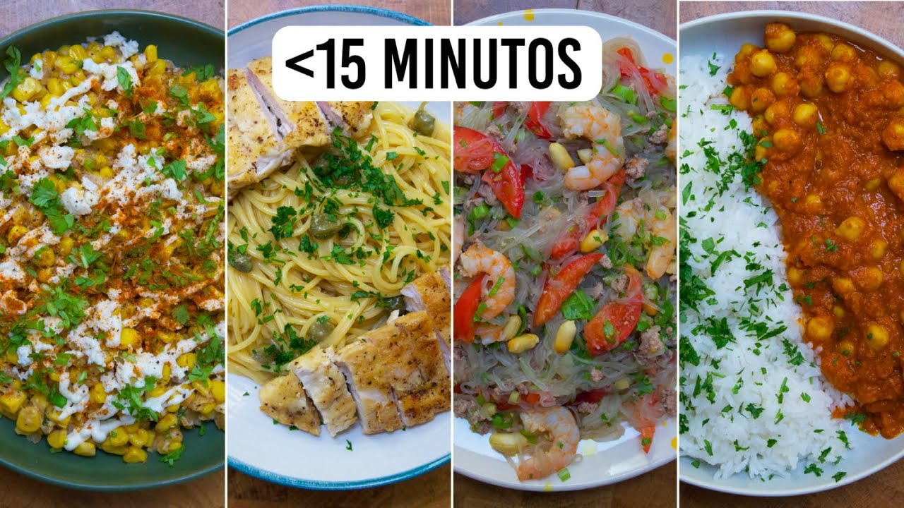 Cuatro platos rápidos en menos de 15 minutos (pt.6)