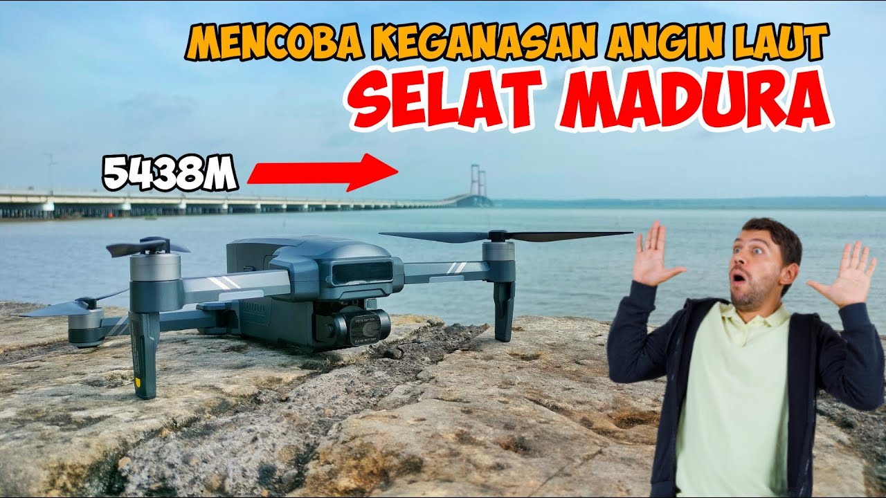 Test Jarak Terbang dan Kekuatan Melawan Angin SJRC F22 4K PRO di Jembatan Suramadu