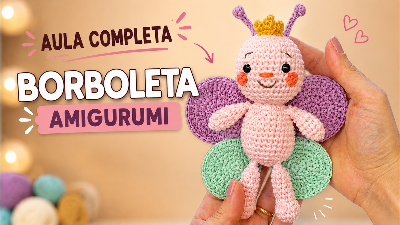 Бабочка амигуруми шаг за шагом 🦋 | Очаровательно для украшения и игрушек