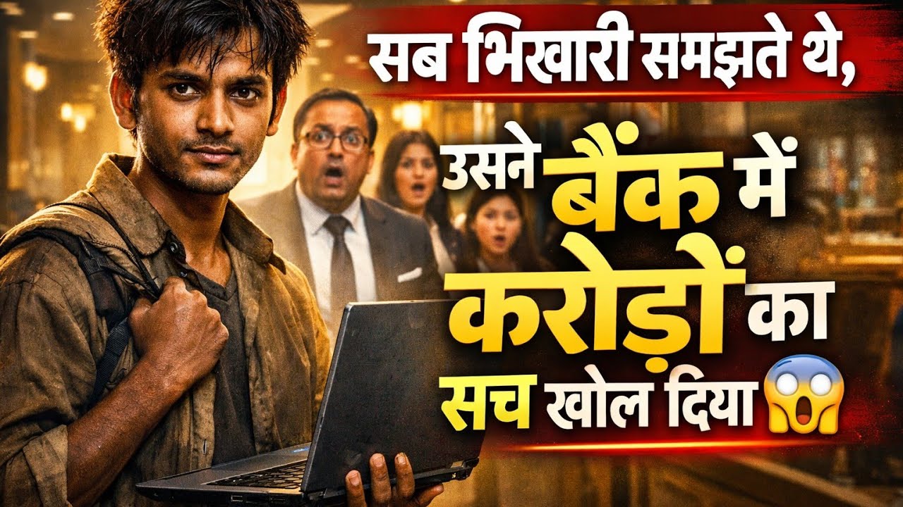 जिसे सब भिखारी समझते थे, उसने बैंक में करोड़ों का सच खोल दिया 😱-#youtubeshorts 