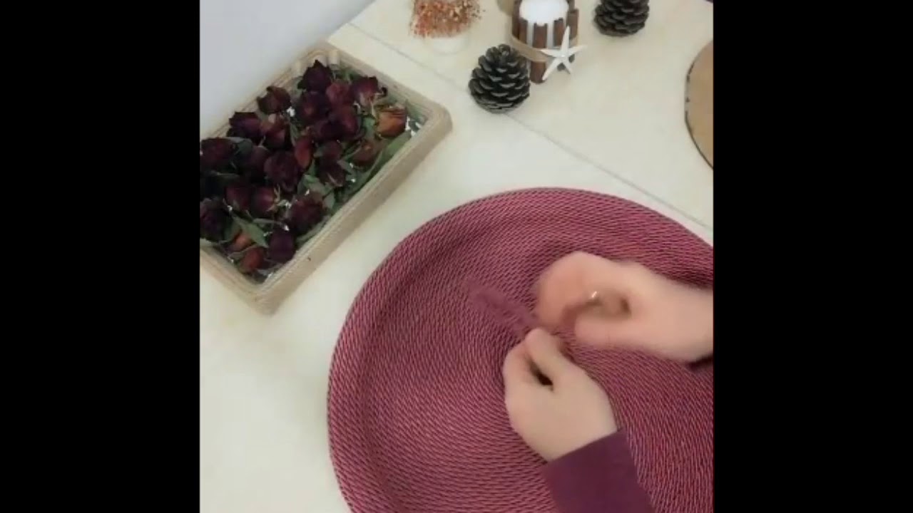 Dekoratif tepsisi yapımı Kordonip tepsi