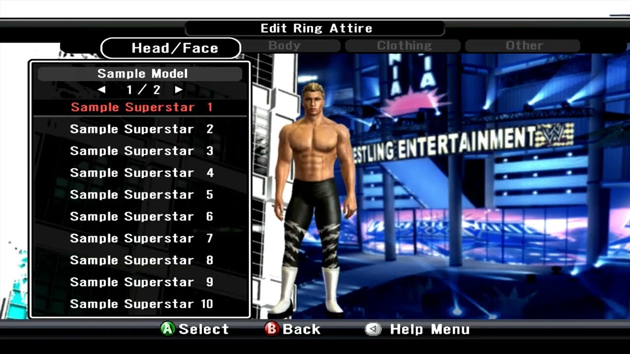 WWE Smackdown Vs Raw 2009 (XBOX 360) - All Sample Models
