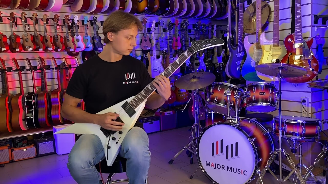 Звучание электрогитары Magna2000RFR-WH Randy Rhoads, музыкальный магазин MAJOR MUSIC