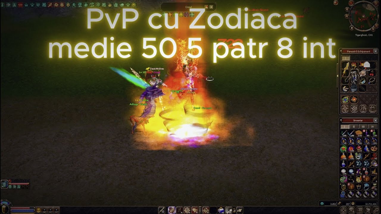 #84 Testam Zodiaca Medie 50, 5 patr, 8 int in PvP - Metin2 ro  Tigerghost