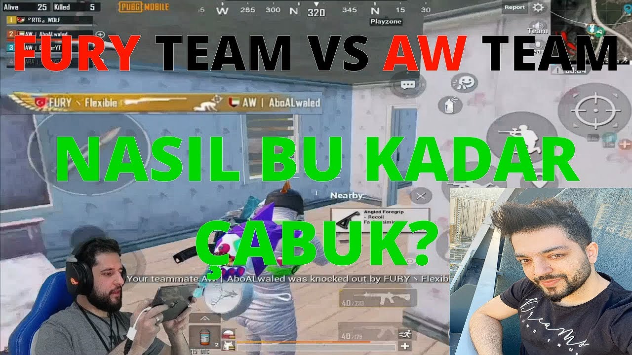 FURY TEAM VS AW TEAM!! PUBG MOBILE YAYINCI KARSILASMALARI!!
