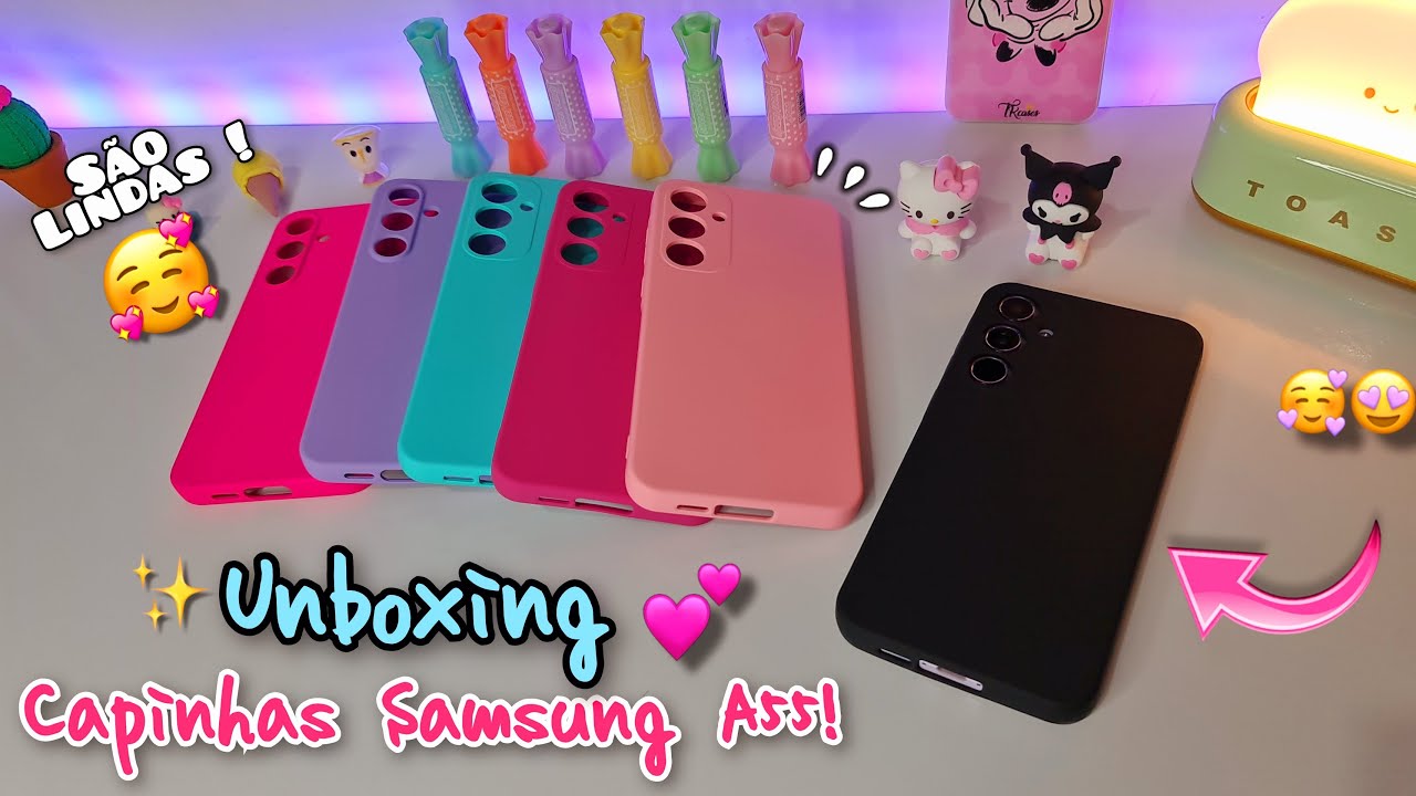 UNBOXING CAPINHAS  NOVAS DO MEU CELULAR | Samsung A55 5g