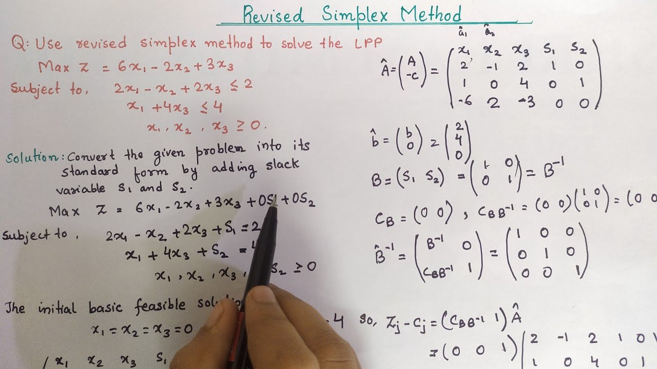 Revised Simplex Method | Standard Form 1 | Linear Programming Problem| Operation Research