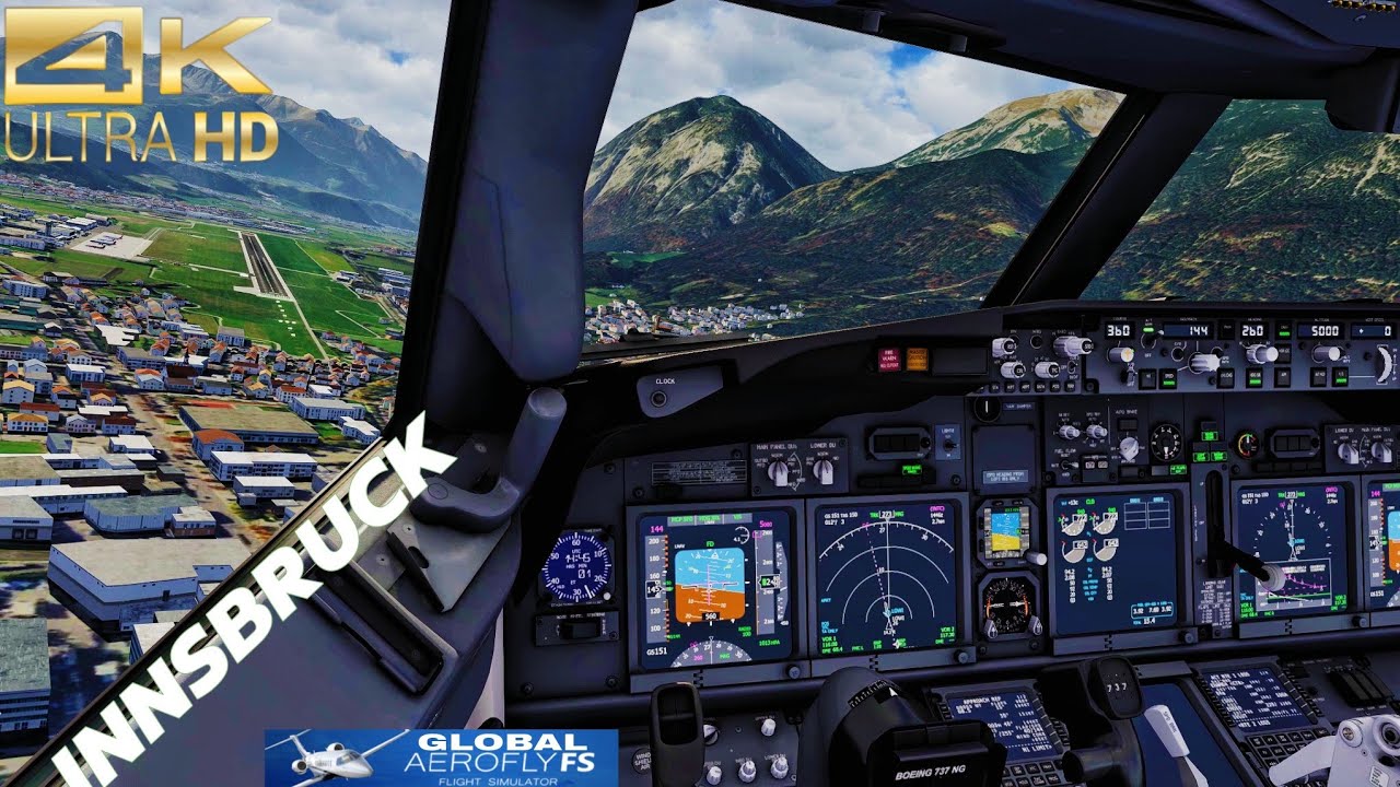 4K| AEROFLY FS GLOBAL | BOEING 737-900ER | INNSBRUCK Circling Approach fully explained.