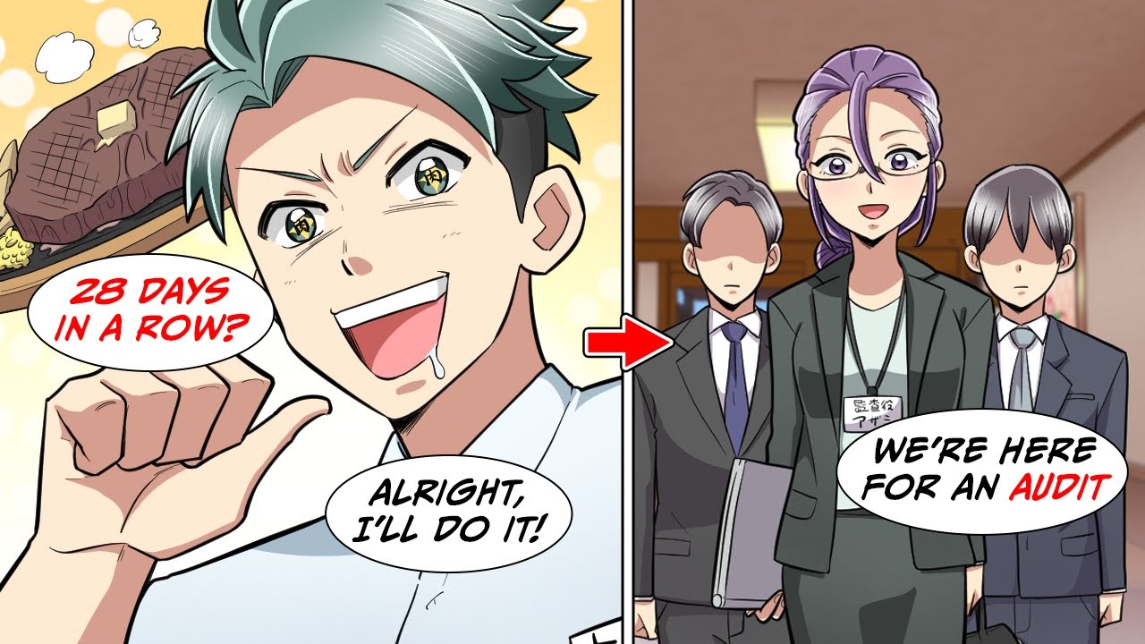 The manager makes the high school workers work past midnight for 28 days straight... [Manga Dub]