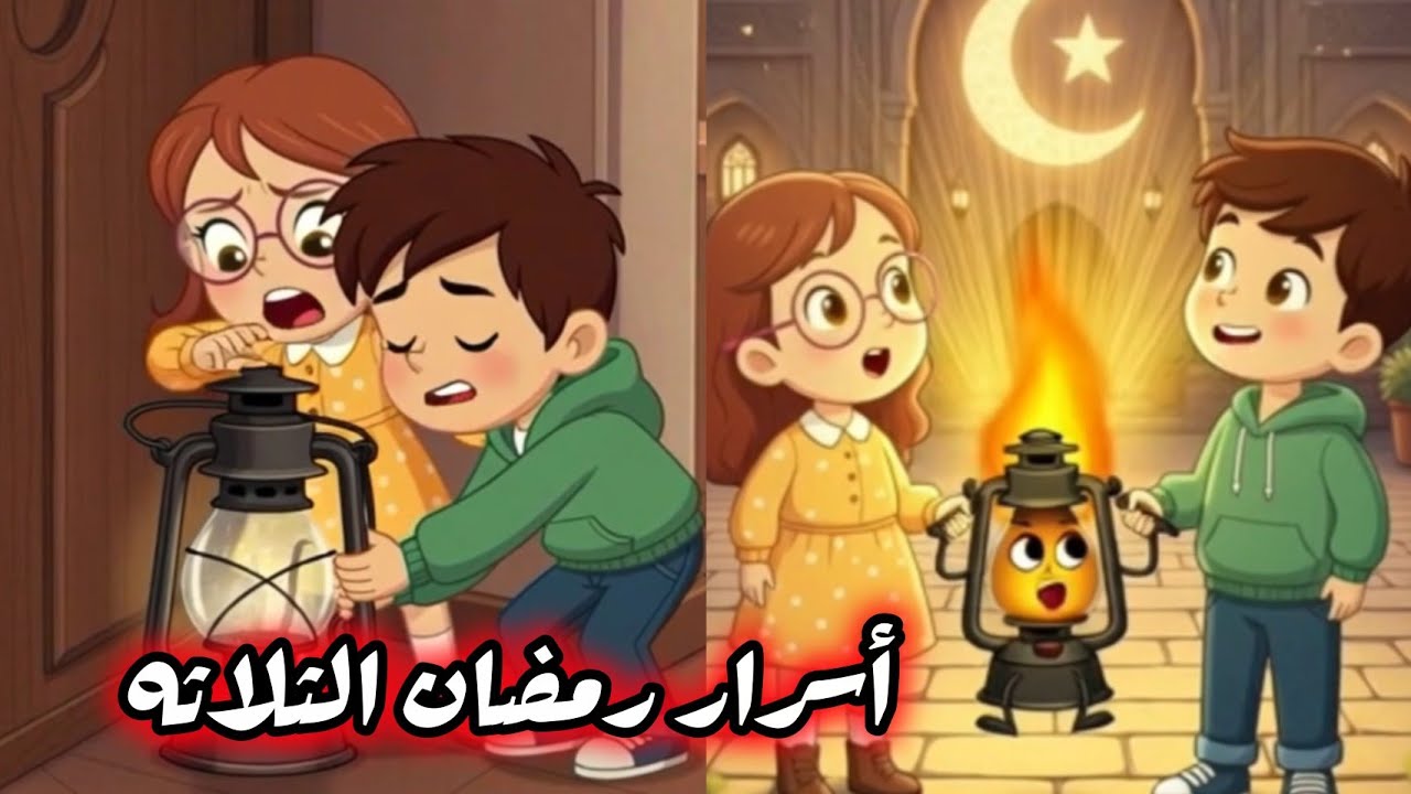 فانوس رمضان لا يضيئ فماذا فعل عز وحرير #رمضان 