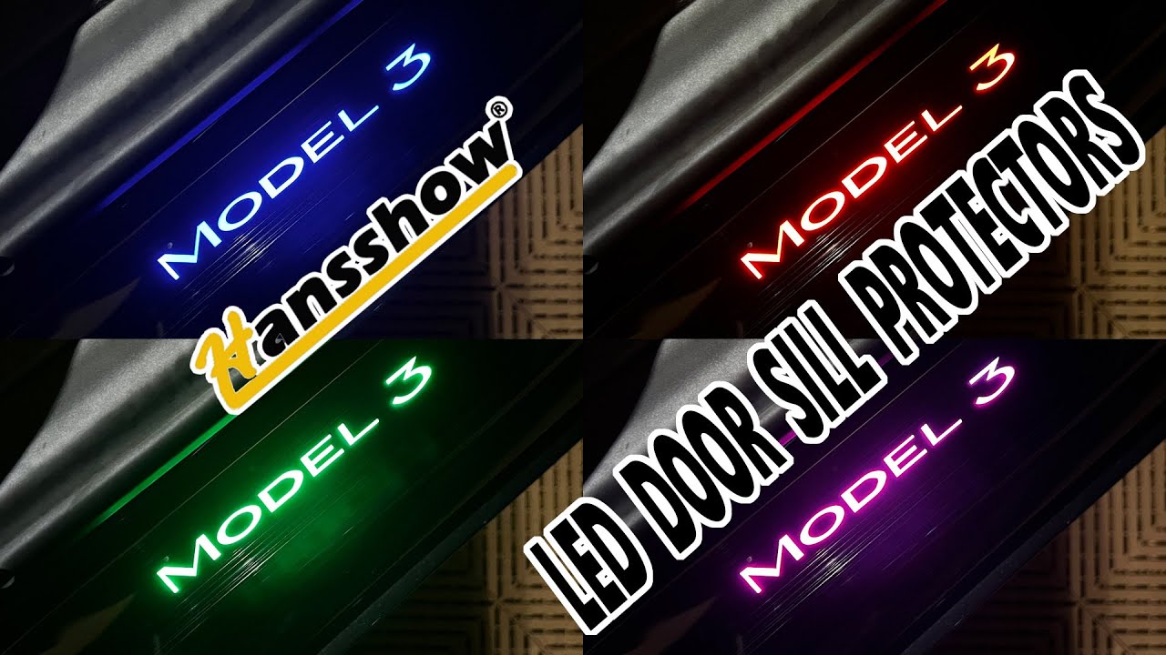 Tesla Model 3/Y - Hansshow LED Door Sill Protectors - Now With Colors!