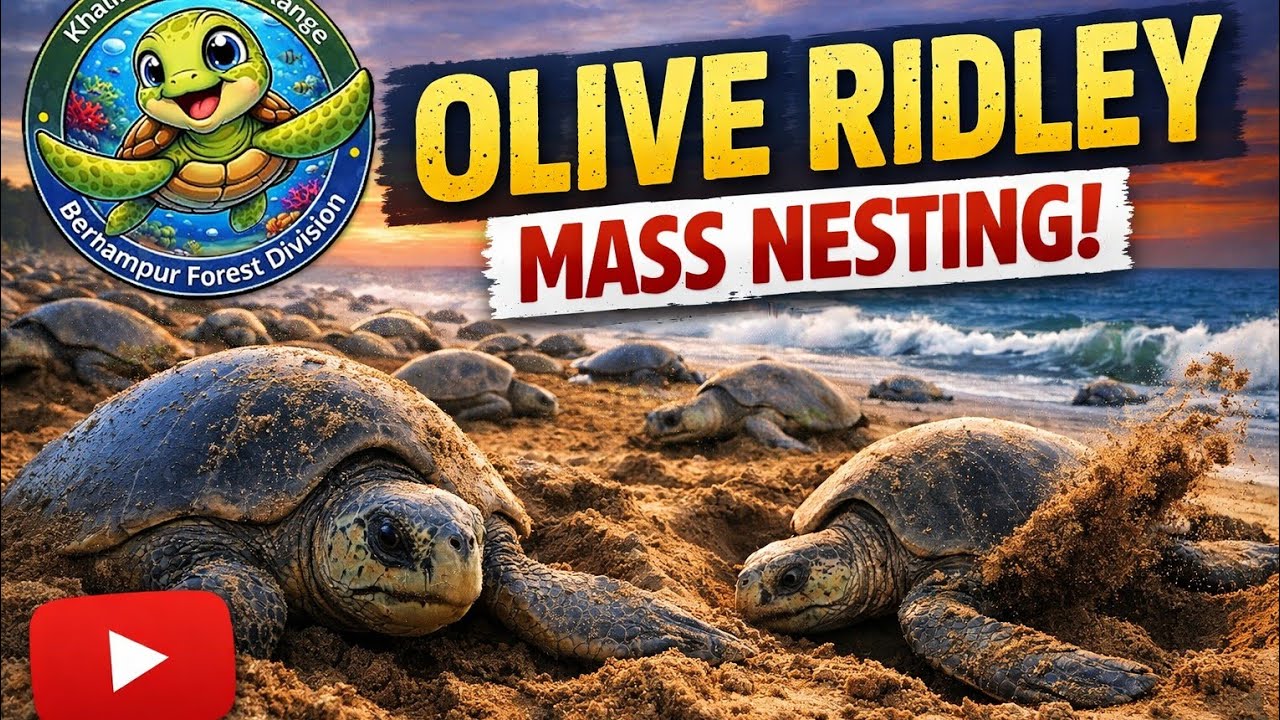 Olive Ridley Turtle Mass Nesting at Rushikulya Beach | Odisha Wildlife Spectacle 🐢🌊