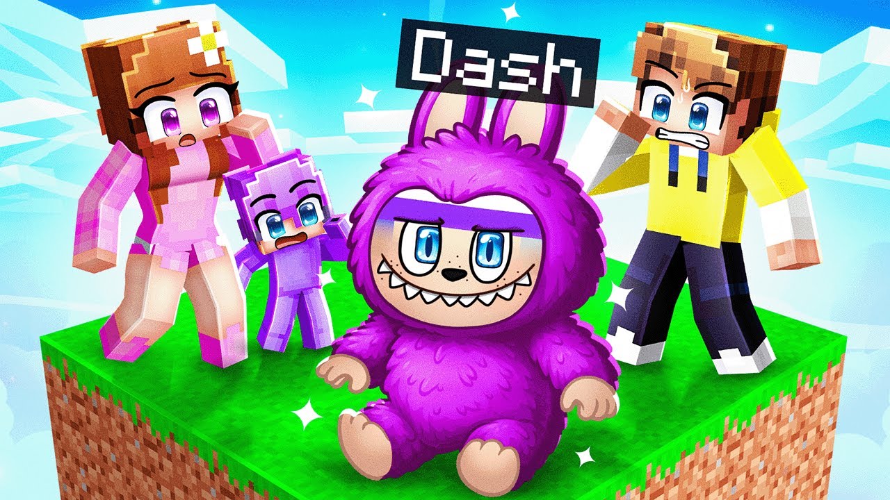 One Block But I'm a LABUBU in Minecraft!