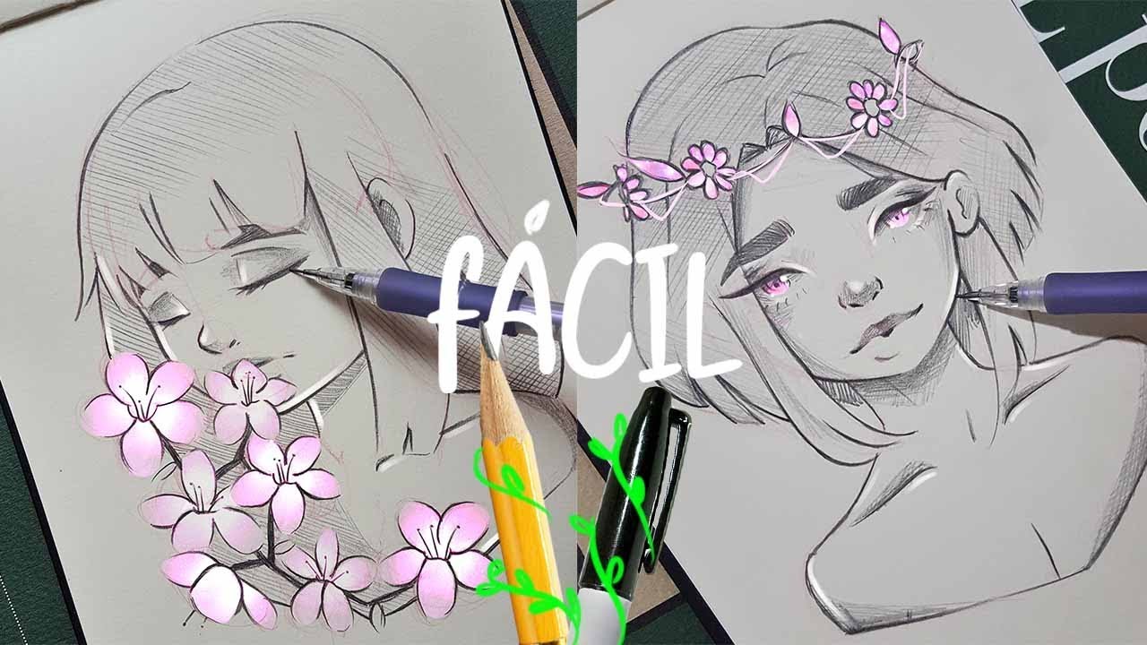 COMO DIBUJAR ROSTROS ANIME| OTRA MANERA