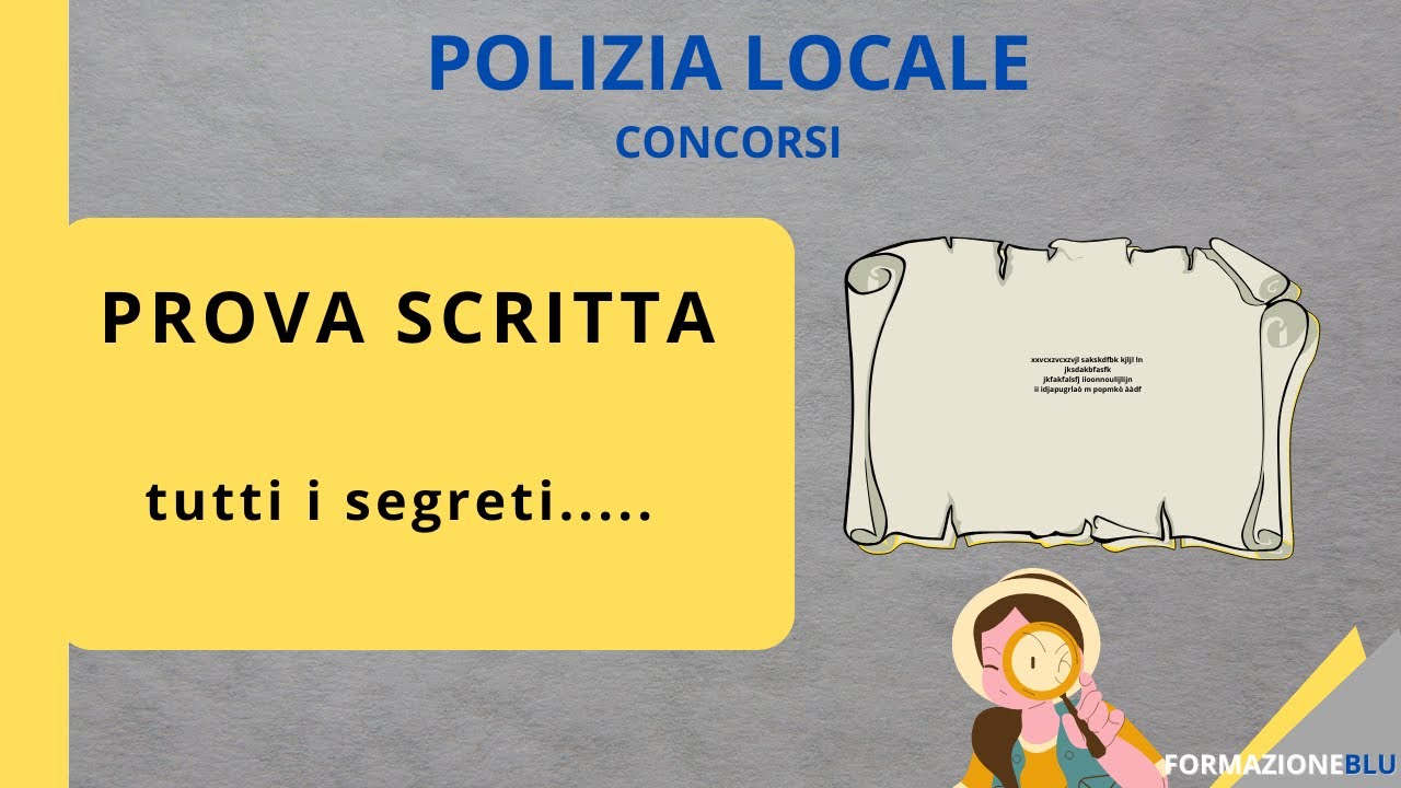 COME PREPARARSI ALLA PROVA SCRITTA DEL CONCORSO IN POLIZIA LOCALE