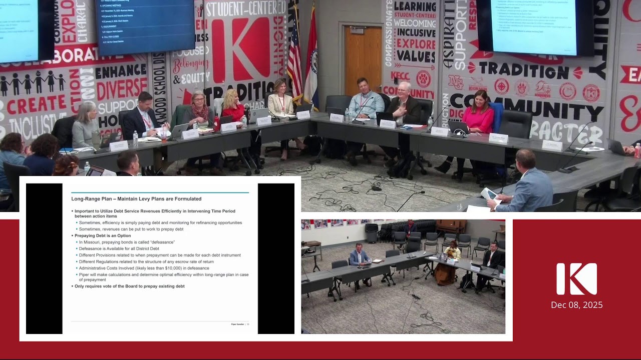 Kirkwood School District - Board of Education Work Session - December 8, 2025