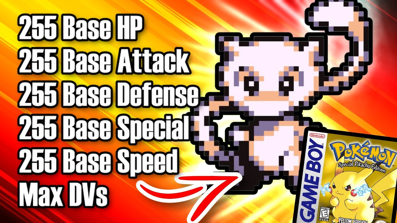 How OP would 255 BASE STATS Mew be in Pokemon Yellow?