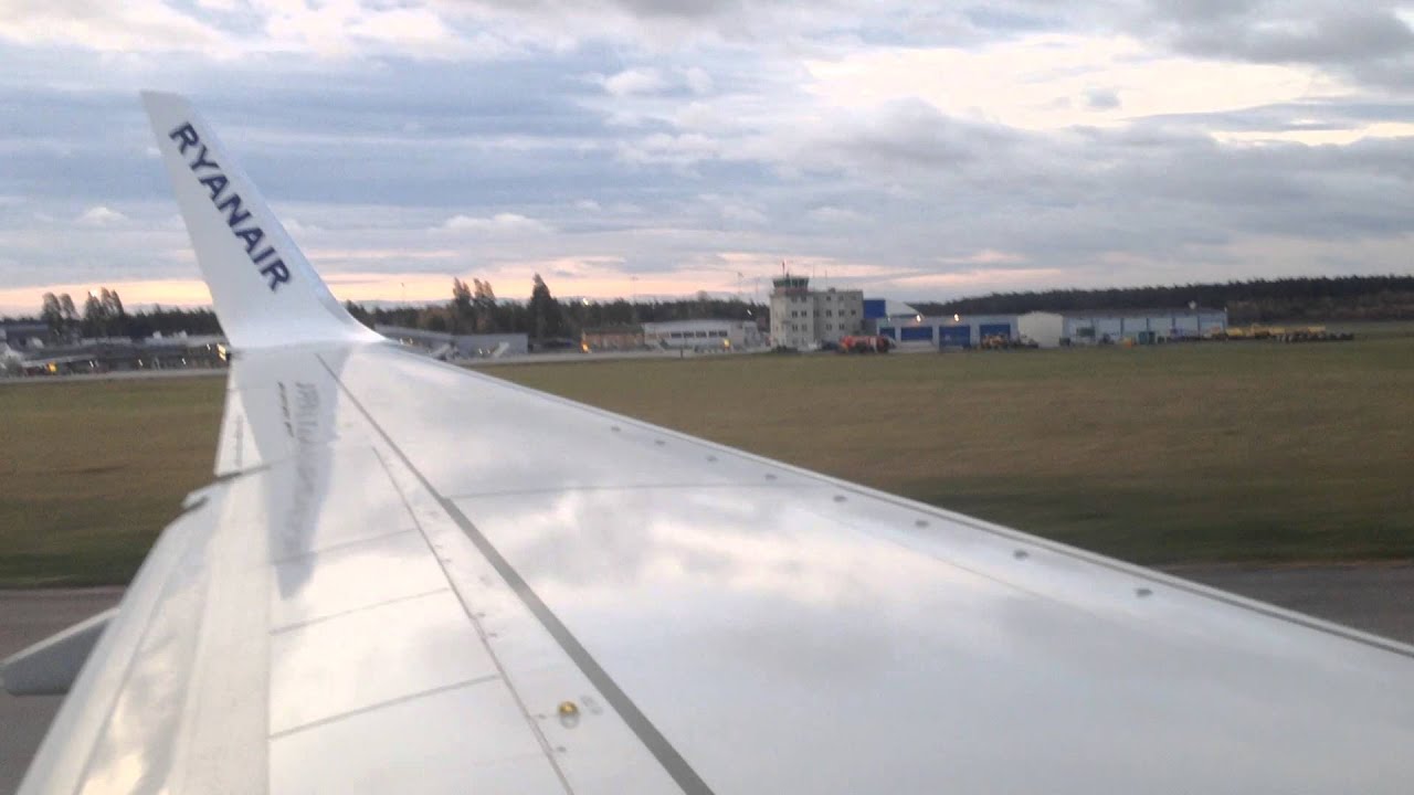 Ryanair takeoff from Stockholm Skavsta