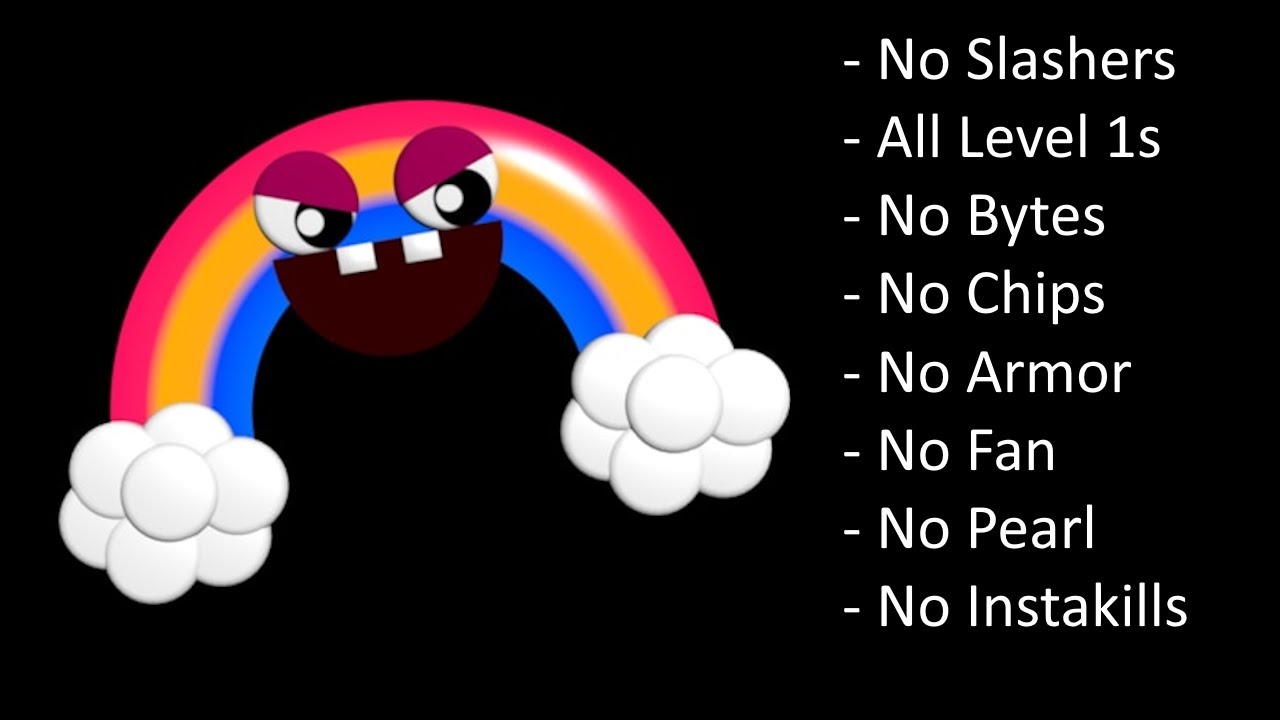 FNaF World - Rainbow Boss w/ Hard Mode, No Slashers, Lv.1 Characters, No Bytes, No Chips, etc.