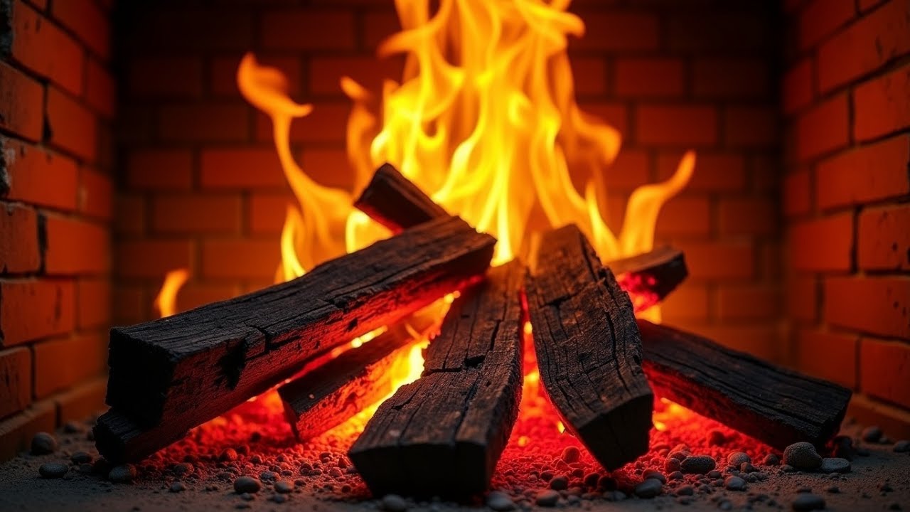 🔥 Fireplace 4K UHD! Fireplace with Crackling Fire Sounds. Fireplace Ambience