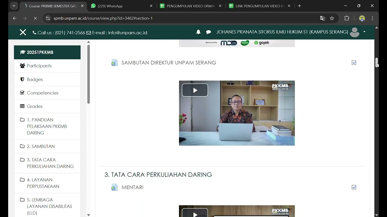 PKKMB ONLINE UNIVERSITAS PAMULANG