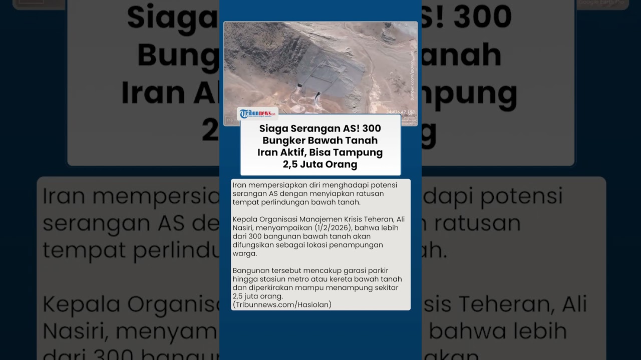 Hadapi Ancaman Serangan AS, Iran Fungsikan 300 Bangunan Bawah Tanah untuk Lindungi Warga