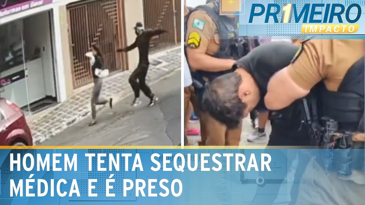 Homem tenta sequestrar médica e é contido por populares | Primeiro Impacto (12/04/24)