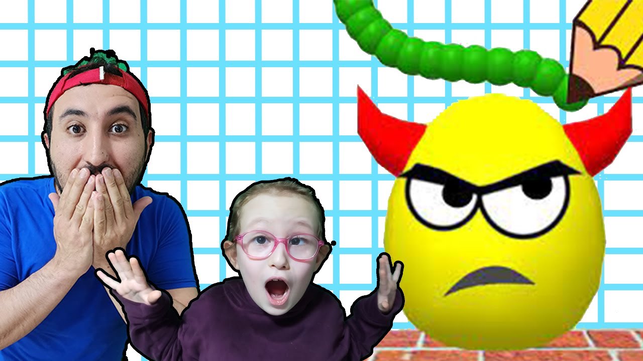 ÇİZGİNİ ÇİZ KIZGIN YUMURTALARI KIR OYNUYORUZ 😱 Draw To Smash ! BAHAR BANU ALYA ve GÖKHAN OYUNA GEL