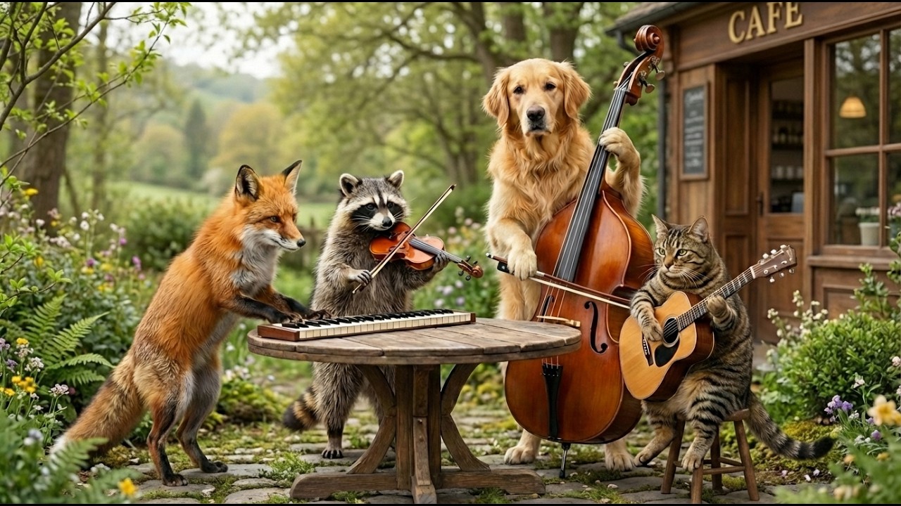 作業・勉強・読書に最適｜Animal Band Chillhop｜春風の田舎カフェ時間｜Study & Relax