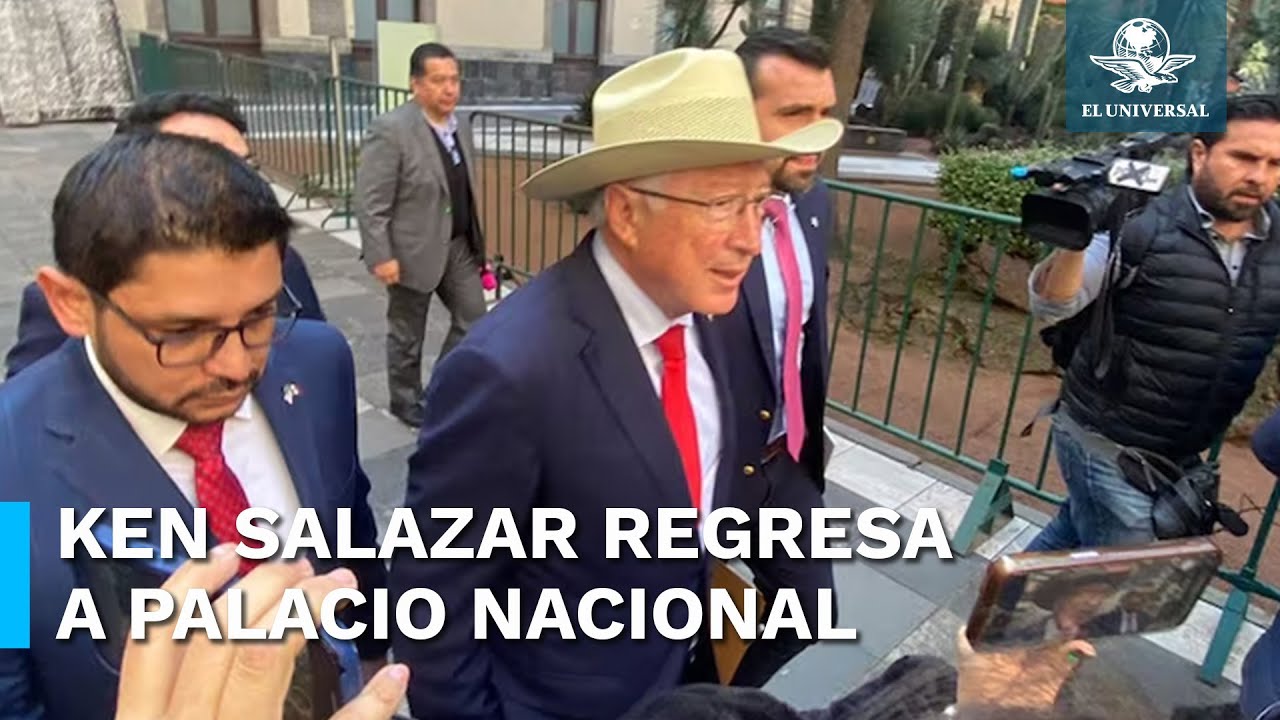 Ken Salazar regresa a Palacio Nacional para reunión con empresarios tras pausa con AMLO