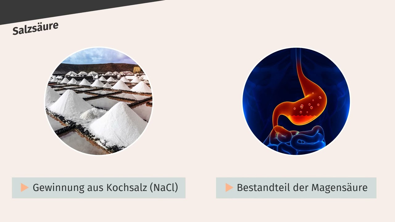 Die wichtigsten anorganischen S&auml;uren einfach erkl&auml;rt | sofatutor