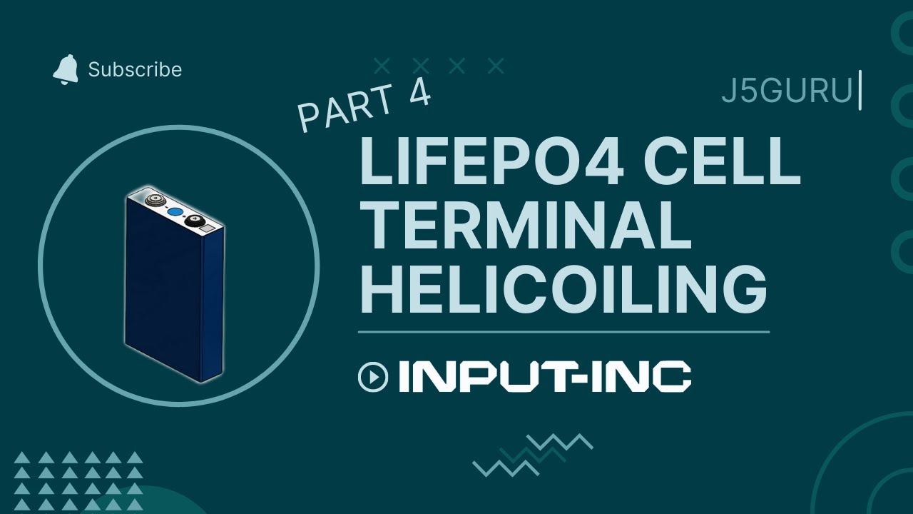 LifePo4 Cell Terminal Helicoiling (Drilling and Tapping the Cell Terminals) 4 of 4