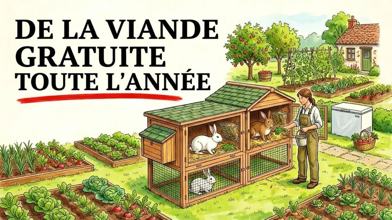 De la viande gratuite toute l’année : le système de 2 lapins pour nourrir votre famille