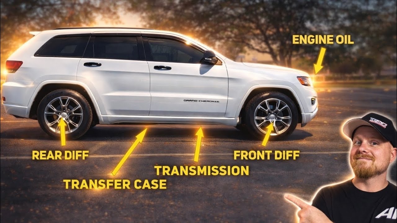 How To Change DIFF, TRANS, TRANSFER CASE Fluids in your 14+ WK2 Grand Cherokee! 