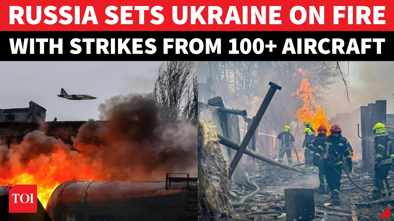 Putin BOMBS Ukraine With 100+ Aircraft, Nuclear Missile; Mayhem In Zelensky Home Amid Russian Blitz