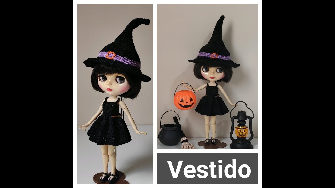 Vestido Halloween Blythe TBL - passo a passo