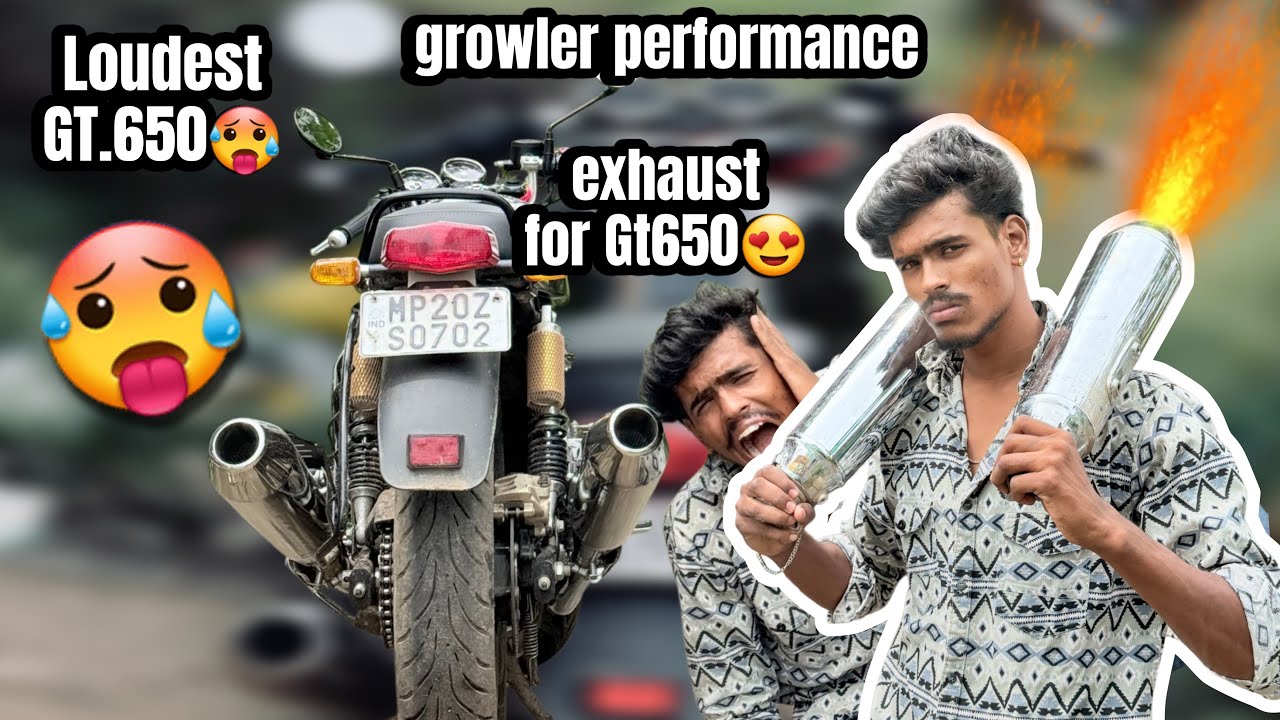 Installing Growler Exhaust in GT650😱||loudest Gt650 in the town Exhaust with crackles patake💥bhai 